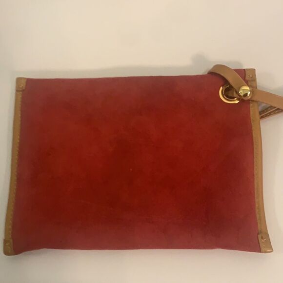 Red Ugg Jane Wallet Shearling Bag Clutch 8.75 x 6.5 - Picture 5 of 6